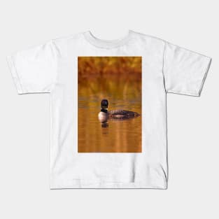 On Golden Pond - Common Loon Kids T-Shirt
